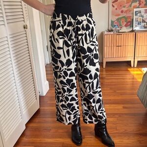 Stylish Black and Khaki Women's Linen Pants